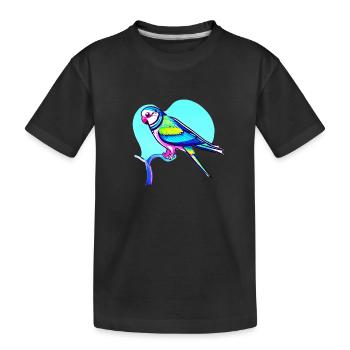 Budgerigar Bird Cockatiel Bird Propriétaire - T-shirt bio Premium Enfant - noir - Devant