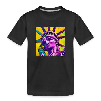statue de la liberté - T-shirt bio Premium Enfant - noir - Devant
