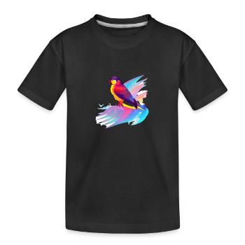 Budgerigar Bird Cockatiel Bird Propriétaire - T-shirt bio Premium Enfant - noir - Devant