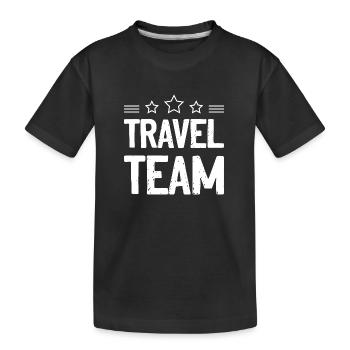 Travel Team Travel Holidays - Kids' Premium Organic T-Shirt - black - Front
