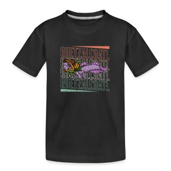Quetzalcoatl Axolotl Mexique Divinité Aztèque - T-shirt bio Premium Enfant - noir - Devant