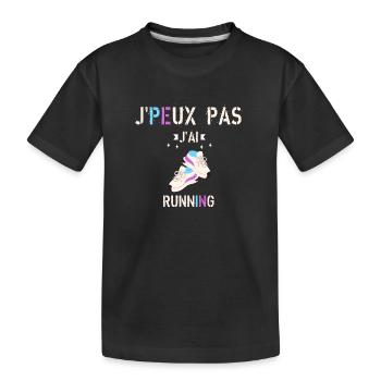 J Peux pas j ai running - T-shirt bio Premium Enfant - noir - Devant