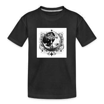 Balance Ying Yang - Kinder Premium Bio T-Shirt - Schwarz - Vorne
