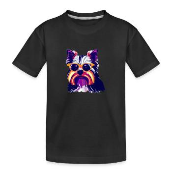 Chien Terrier Propriétaire de chien Chien Propriétaire Chiens - T-shirt bio Premium Enfant - noir - Devant