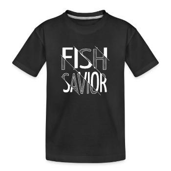 soins végétaliens équipement de pêche chien citation drôle - T-shirt bio Premium Enfant - noir - Devant