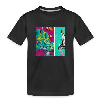 navette spatiale van gogh - T-shirt bio Premium Enfant - noir - Devant