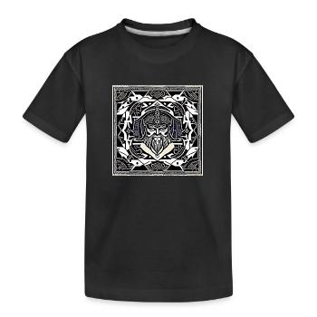 Allvater's Ruf - Kinder Premium Bio T-Shirt - Schwarz - Vorne