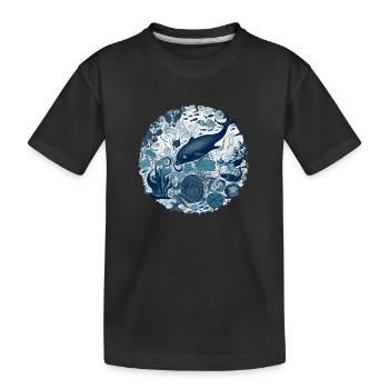 Wunder des Ozeans - Kinder Premium Bio T-Shirt - Schwarz - Vorne