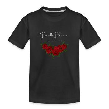 Demoiselle d'honneur floral - T-shirt bio Premium Enfant - noir - Devant