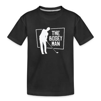 Golfspieler Golfplatz Golfer - Kinder Premium Bio T-Shirt - Schwarz - Vorne