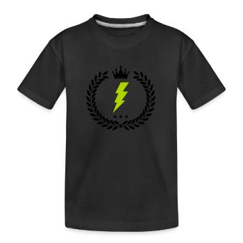 wappen blitz - Kinder Premium Bio T-Shirt - Schwarz - Vorne