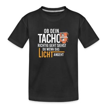 Blitzer bei defekten Tacho - Lustig - Kinder Premium Bio T-Shirt - Schwarz - Vorne