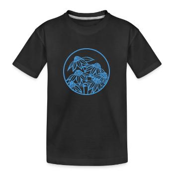 SA015 ecusson floral 2 - T-shirt bio Premium Enfant - noir - Devant