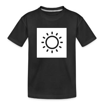 schlichtes Sonnen Symbol - Kinder Premium Bio T-Shirt - Schwarz - Vorne