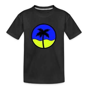 palmier - T-shirt bio Premium Enfant - noir - Devant