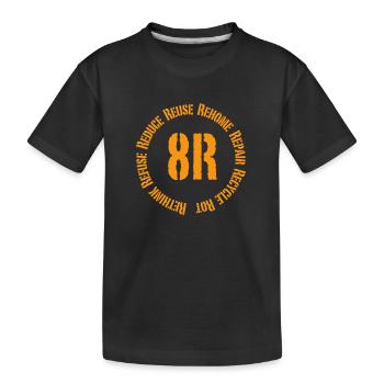 Recyclage 8R - T-shirt bio Premium Enfant - noir - Devant