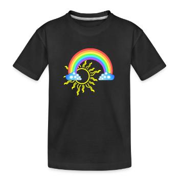 Arc-en-ciel - T-shirt bio Premium Enfant - noir - Devant