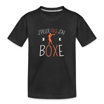 J peux pas j ai boxe - T-shirt bio Premium Enfant - noir - Devant