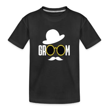 Groom Groom Wedding - Kids' Premium Organic T-Shirt - black - Front