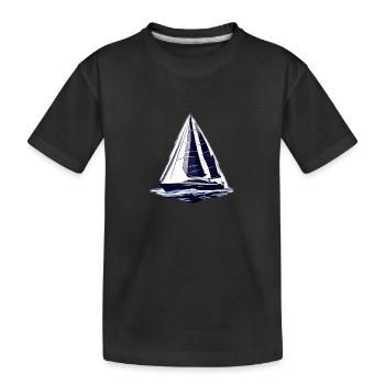 voilier voilier voilier voilier voilier voilier - T-shirt bio Premium Enfant - noir - Devant