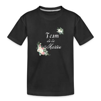 team de la Mariée - T-shirt bio Premium Enfant - noir - Devant