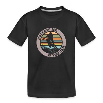 Suivez-moi si vous le pouvez - T-shirt bio Premium Enfant - noir - Devant