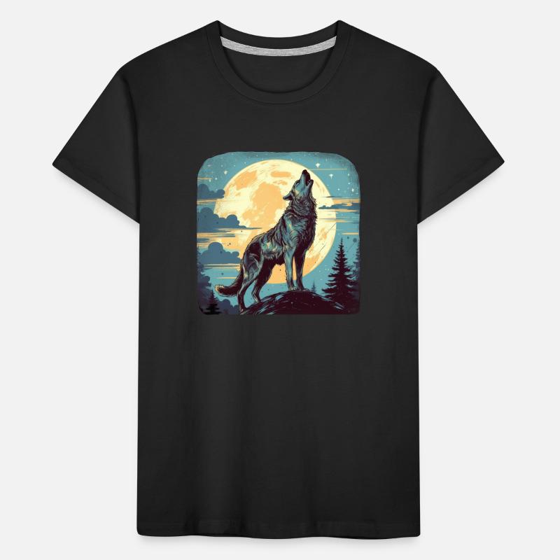 Wolf Kids' Premium Organic T-Shirt