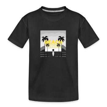 Beach 8 - Kinder Premium Bio T-Shirt - Schwarz - Vorne