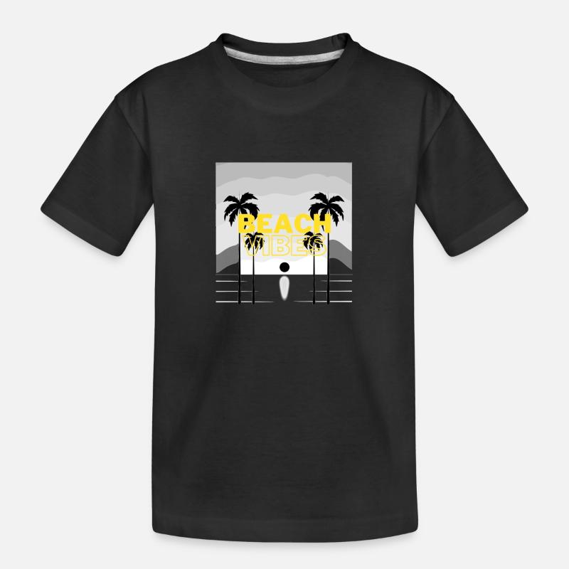 Beach 8 - Kinder Premium Bio T-Shirt - Schwarz