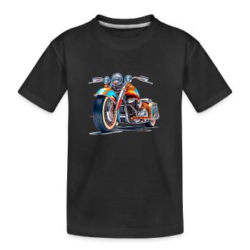 Avec le tricycle, profitez de la nature - T-shirt bio Premium Enfant - noir - Devant