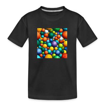 Rainbow Mosaic Spheres - Kids' Premium Organic T-Shirt - black - Front