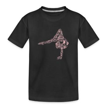 Turnerin Rhythmische Sportgymnastik Kunstturnen - Kinder Premium Bio T-Shirt - Schwarz - Vorne