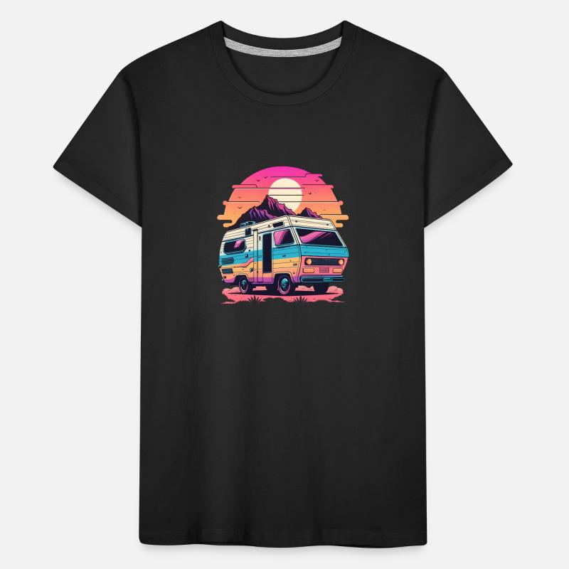 Campeur Synthwave T-shirt bio Premium Enfant