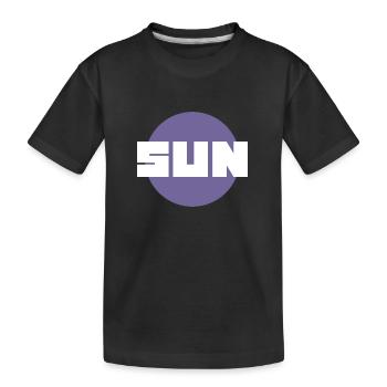 SUN (Midnight Design) - Kids' Premium Organic T-Shirt - black - Front