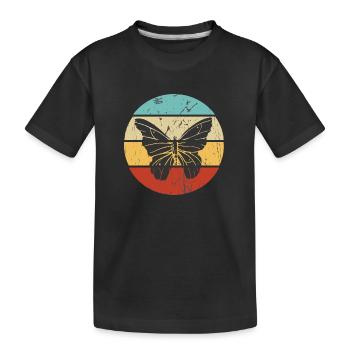 Conception de papillon Vinntage - T-shirt bio Premium Enfant - noir - Devant