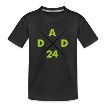 dad 24 - Kinder Premium Bio T-Shirt - Schwarz - Vorne