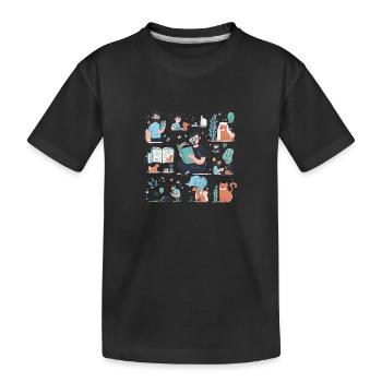 Voyage en train: Voyage panoramique - T-shirt bio Premium Enfant - noir - Devant