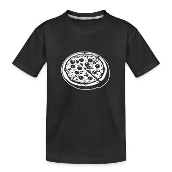 Pizza Restauration rapide Pizzeria - T-shirt bio Premium Enfant - noir - Devant