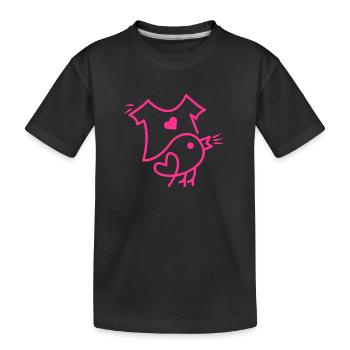 Kids Tweet - Kinder Premium Bio T-Shirt - Schwarz - Vorne