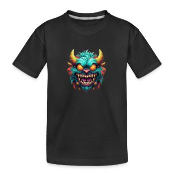 Monstre maléfique - T-shirt bio Premium Enfant - noir - Devant