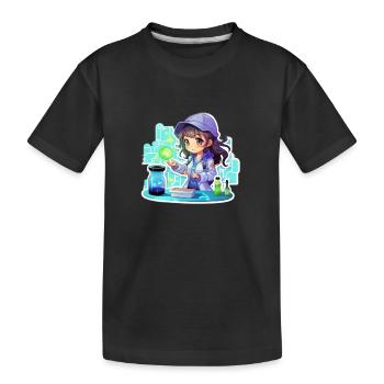 "Cute Anime Girl Conductor" - Kinder Premium Bio T-Shirt - Schwarz - Vorne