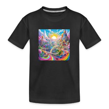 icecrusher Cartographic Pencil Art Color - Kinder Premium Bio T-Shirt - Schwarz - Vorne