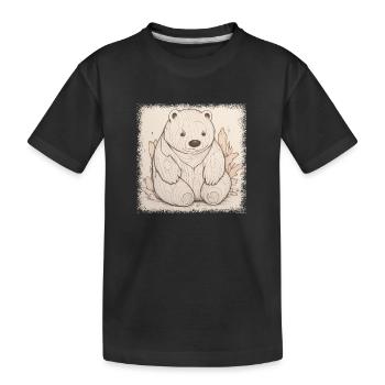 Accro à la caféine du pôle Nord comble le fossé - T-shirt bio Premium Enfant - noir - Devant