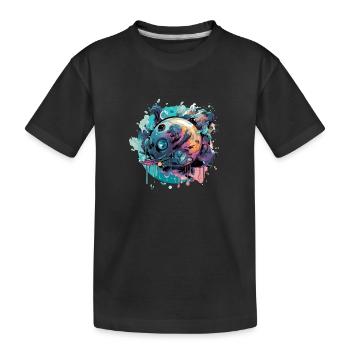 Un monde en fusion - T-shirt bio Premium Enfant - noir - Devant