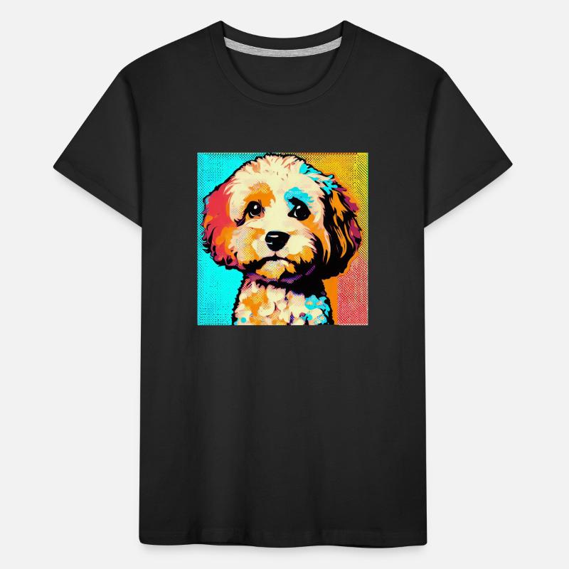 Cavapoo Pop Art Kinder Premium Bio T-Shirt