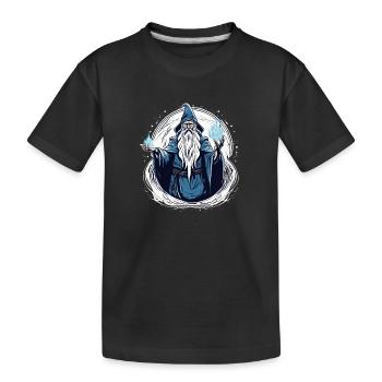 Le vieux sorcier - T-shirt bio Premium Enfant - noir - Devant