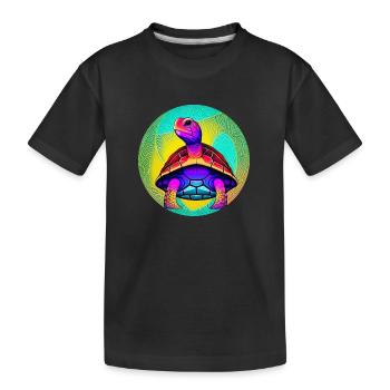 Schildkröte - Kinder Premium Bio T-Shirt - Schwarz - Vorne