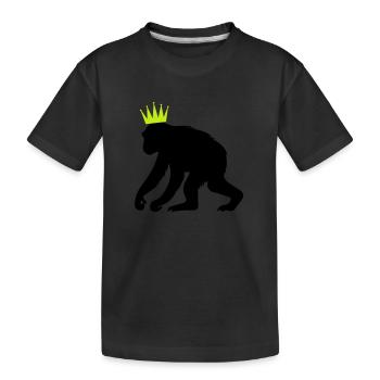 Affenkönig - Kinder Premium Bio T-Shirt - Schwarz - Vorne