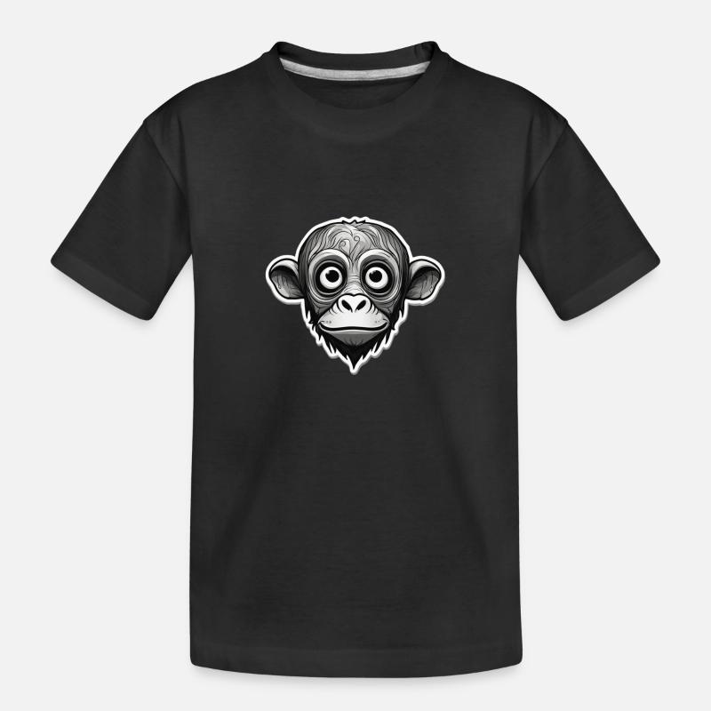 Affe - Kinder Premium Bio T-Shirt - Schwarz