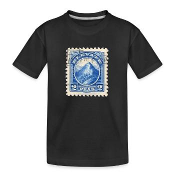 Timbre d'Élévation : Les Sommets en Bleu - T-shirt bio Premium Enfant - noir - Devant